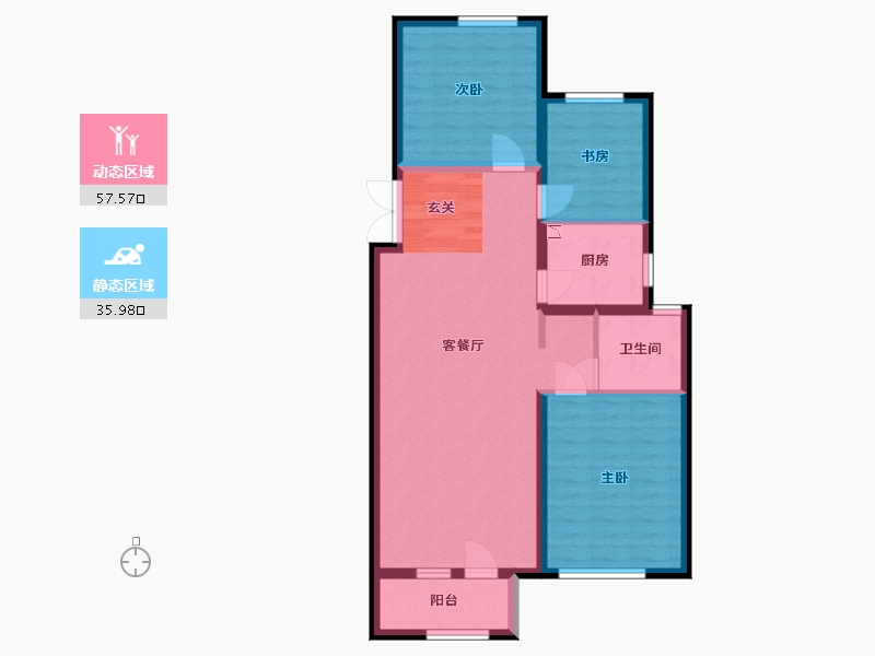 河北省-廊坊市-康城瑞府-83.99-户型库-动静分区