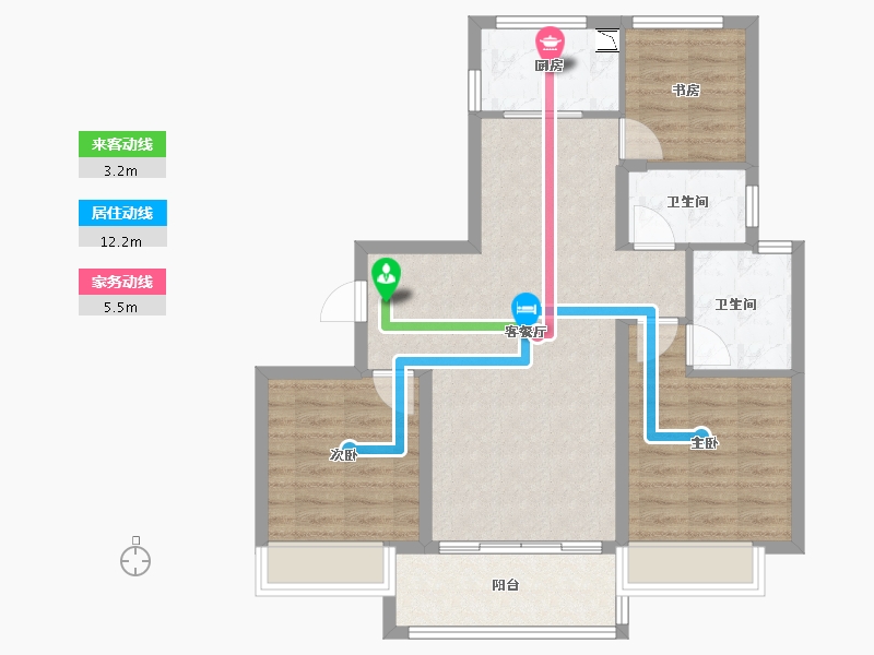 浙江省-温州市-华侨城欢乐天地-81.60-户型库-动静线