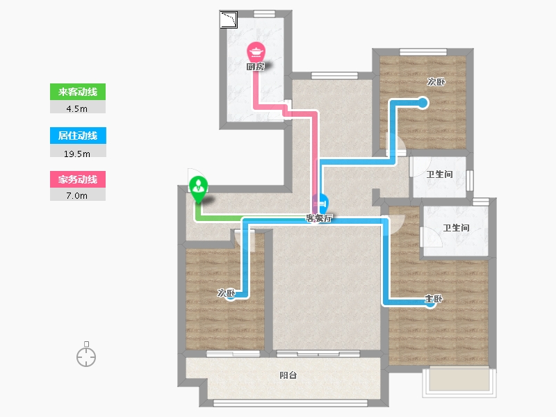 安徽省-蚌埠市-华地紫园-93.50-户型库-动静线