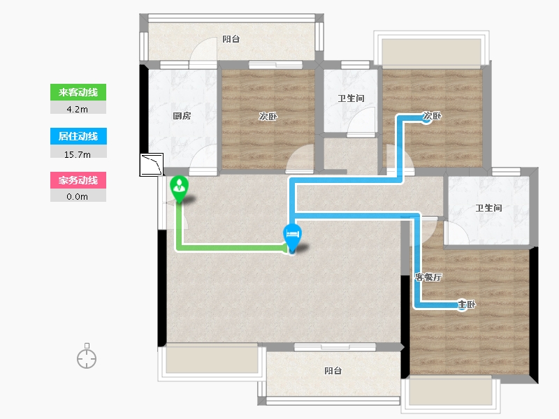 广东省-珠海市-京华假日湾-85.55-户型库-动静线