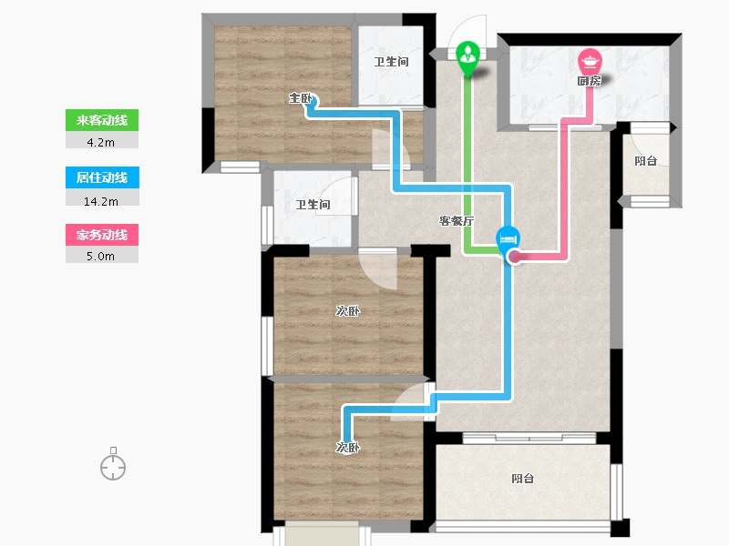 广西壮族自治区-南宁市-银泉一品天誉-69.99-户型库-动静线