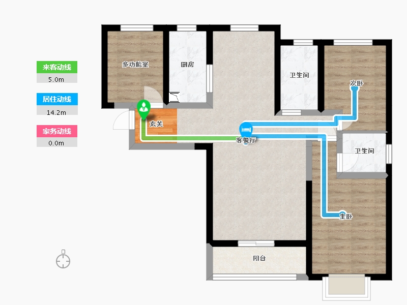 陕西省-西安市-长盛・青春汇-81.17-户型库-动静线