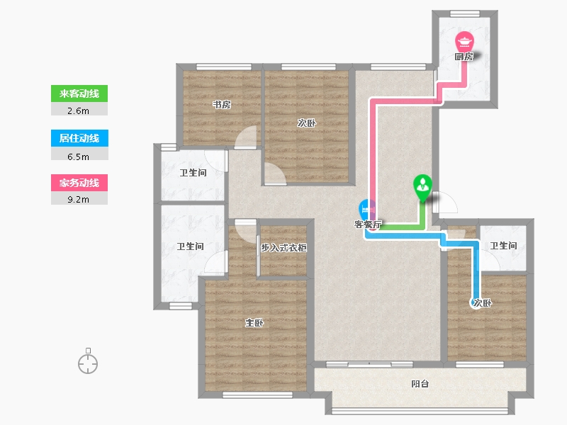 河北省-石家庄市-观澜壹号-127.90-户型库-动静线