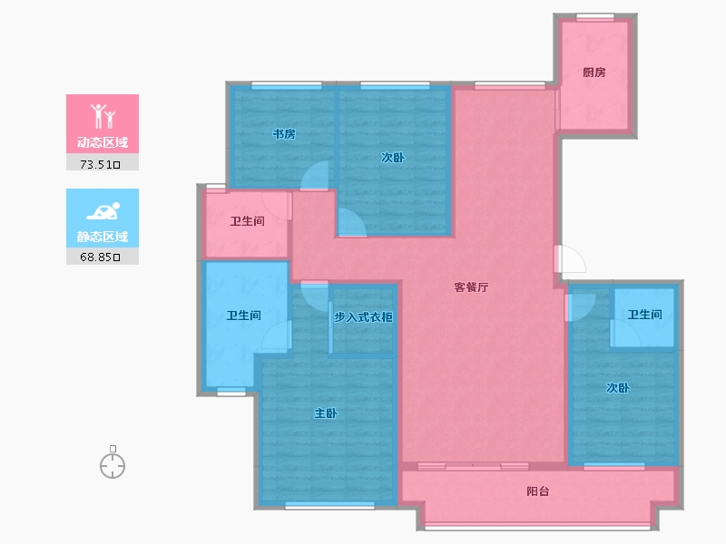 河北省-石家庄市-观澜壹号-127.90-户型库-动静分区