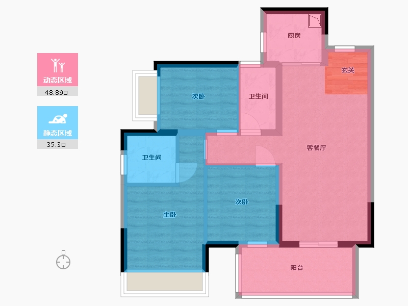 广西壮族自治区-南宁市-五象澜庭府-74.53-户型库-动静分区