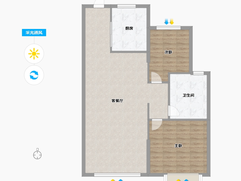 新疆维吾尔自治区-乌鲁木齐市-恒大旅游城-89.95-户型库-采光通风