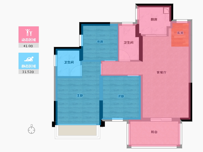 广西壮族自治区-南宁市-锦上城-63.85-户型库-动静分区