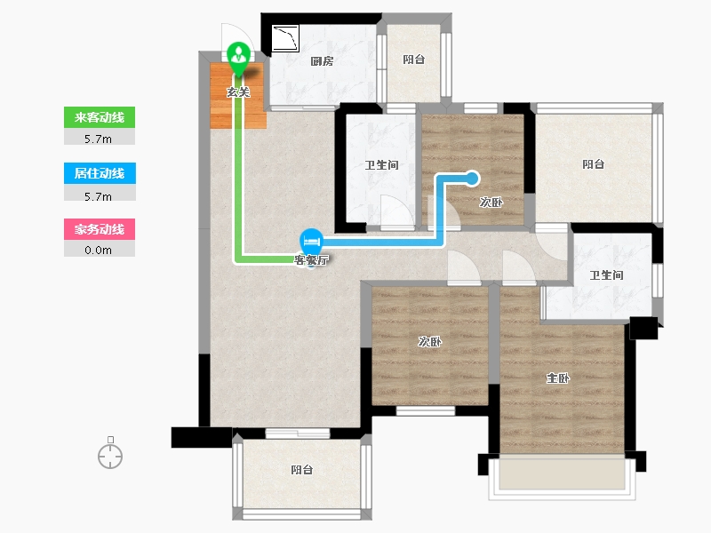 广西壮族自治区-南宁市-盛邦珑悦-83.79-户型库-动静线