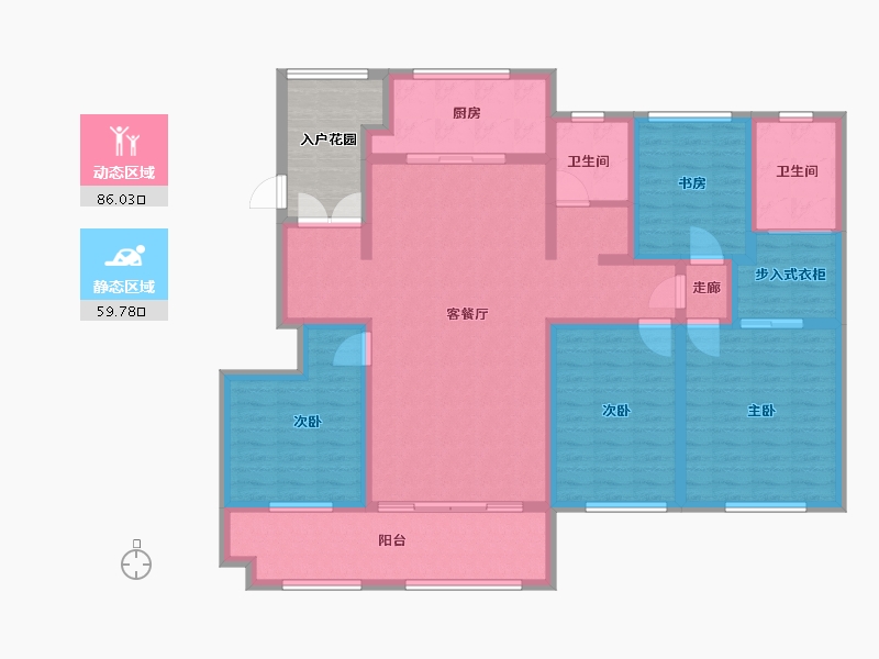 山东省-菏泽市-铁投・荣华府-137.40-户型库-动静分区