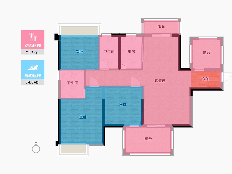 广西壮族自治区-南宁市-中建邕和府-93.54-户型库-动静分区