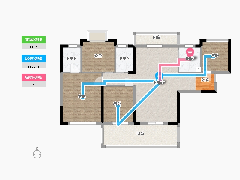 广西壮族自治区-南宁市-山湖海上城-104.00-户型库-动静线