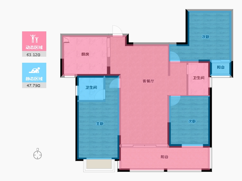 湖南省-怀化市-公园央著-98.97-户型库-动静分区