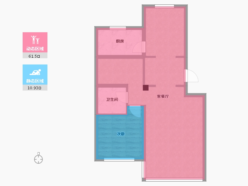 吉林省-长春市-中铁城-64.60-户型库-动静分区