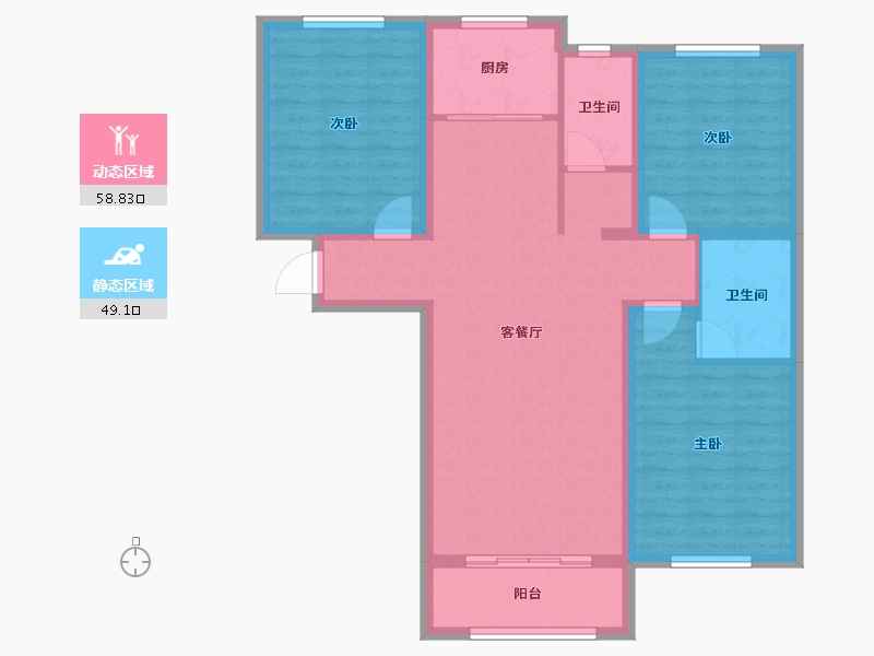 河北省-石家庄市-汇君城-96.82-户型库-动静分区