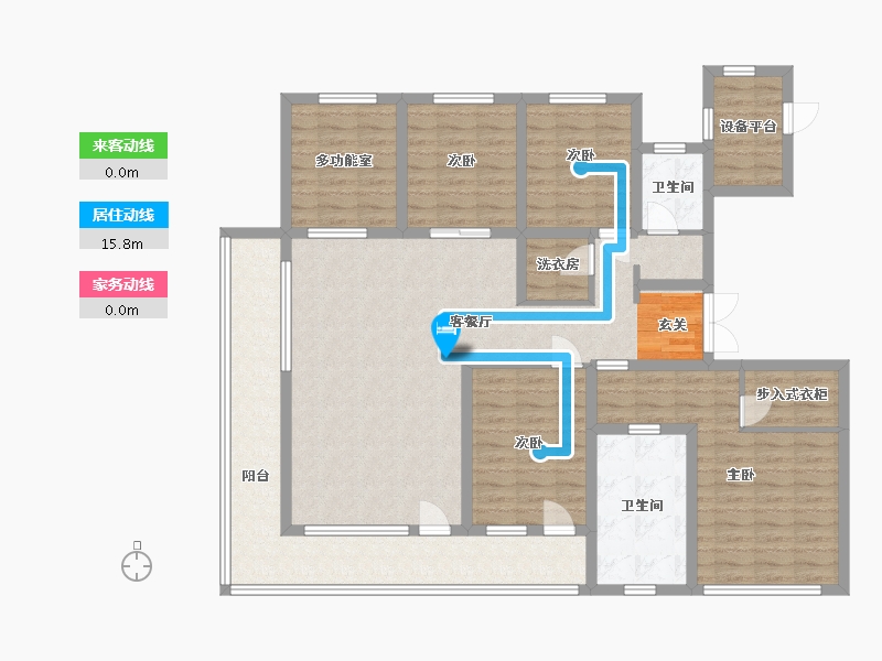 山东省-青岛市-灵山湾壹号-138.40-户型库-动静线