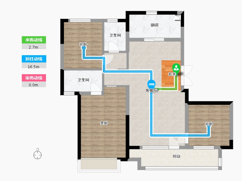 山东省-青岛市-和昌・海云曦岸-95.20-户型库-动静线