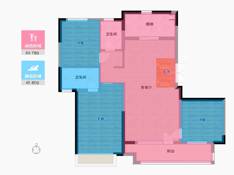 山东省-青岛市-和昌・海云曦岸-95.20-户型库-动静分区