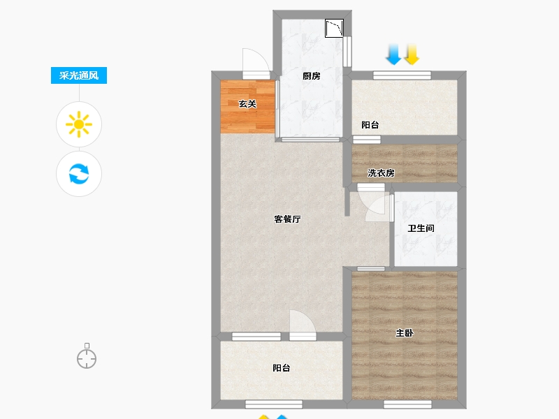 山东省-青岛市-金地康养智慧谷-61.69-户型库-采光通风