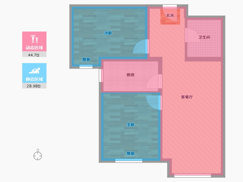 河北省-保定市-涿州鸿坤理想湾-65.00-户型库-动静分区