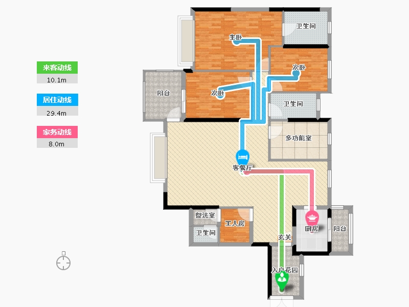 广东省-深圳市-深圳大梅沙东部华侨城公寓-150.16-户型库-动静线