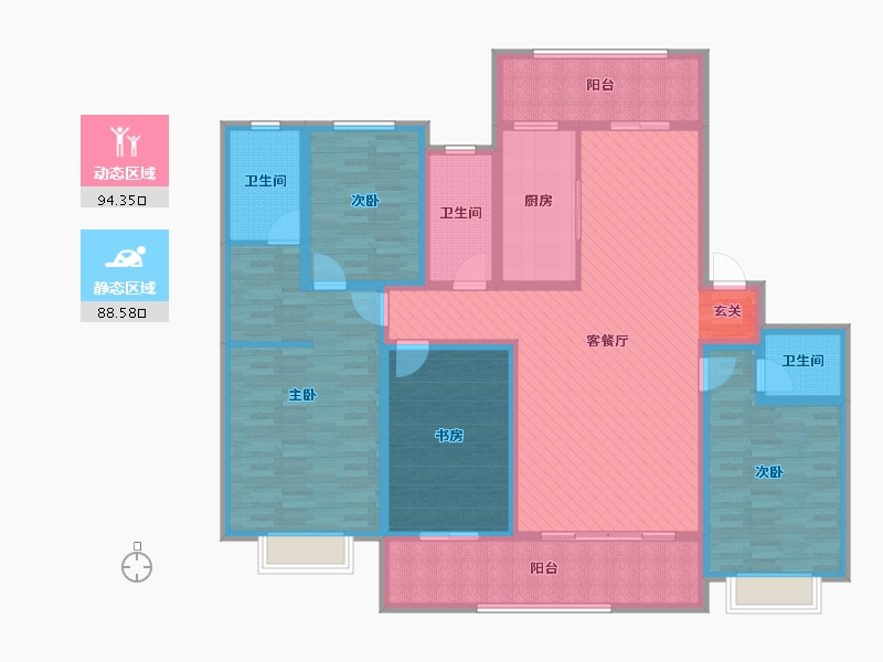 河北省-邯郸市-万浩红玺城-161.00-户型库-动静分区