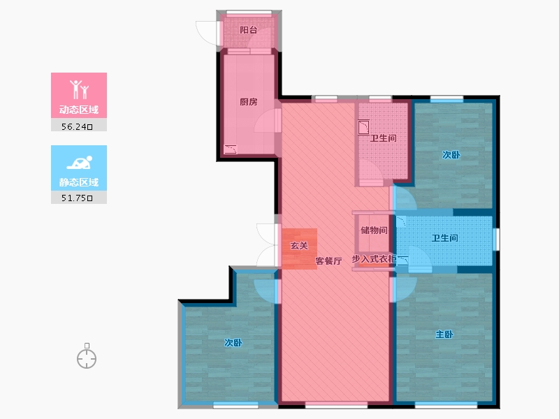 河北省-廊坊市-御花园-94.01-户型库-动静分区