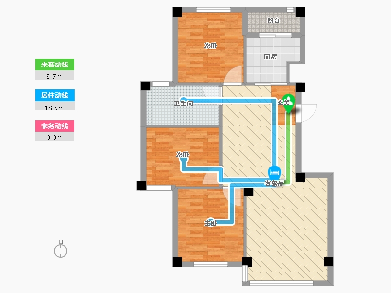 云南省-昆明市-龙旺轩和园-78.35-户型库-动静线