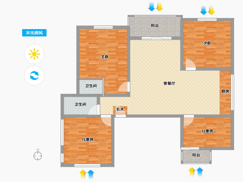 湖南省-怀化市-会同县广坪镇大街20号-119.58-户型库-采光通风