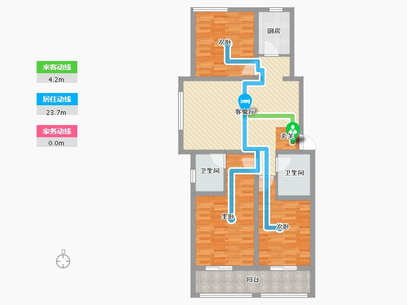 河北省-衡水市-佳美华庭-92.96-户型库-动静线