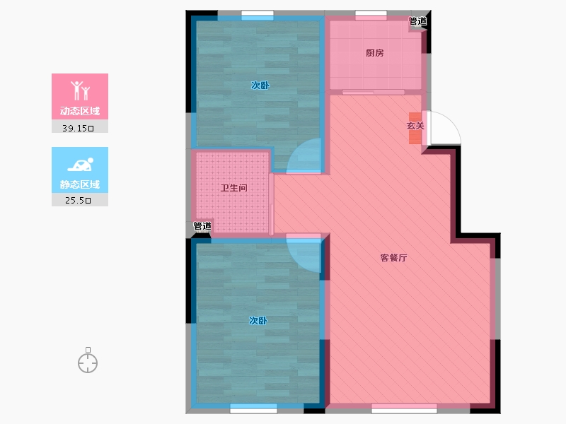 吉林省-长春市-红大汇诚-57.25-户型库-动静分区