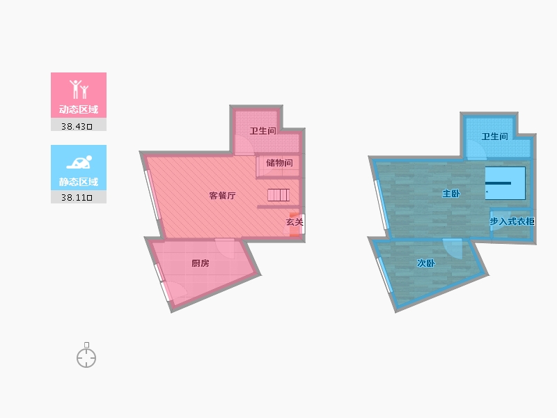 北京-北京市-新城国际-67.11-户型库-动静分区