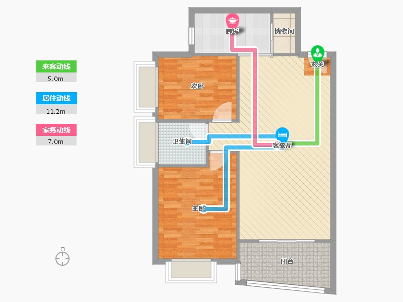 湖北省-武汉市-洪福家园-80.00-户型库-动静线