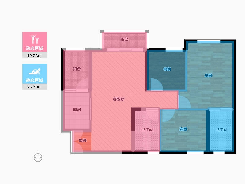 四川省-达州市-嘉阳天宇-76.49-户型库-动静分区