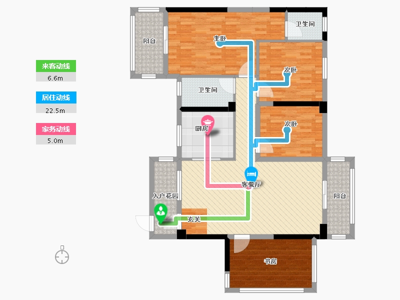 广西壮族自治区-南宁市-龙湖新城三期-116.17-户型库-动静线