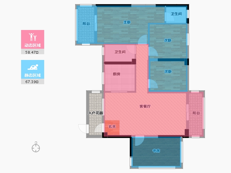 广西壮族自治区-南宁市-龙湖新城三期-116.17-户型库-动静分区