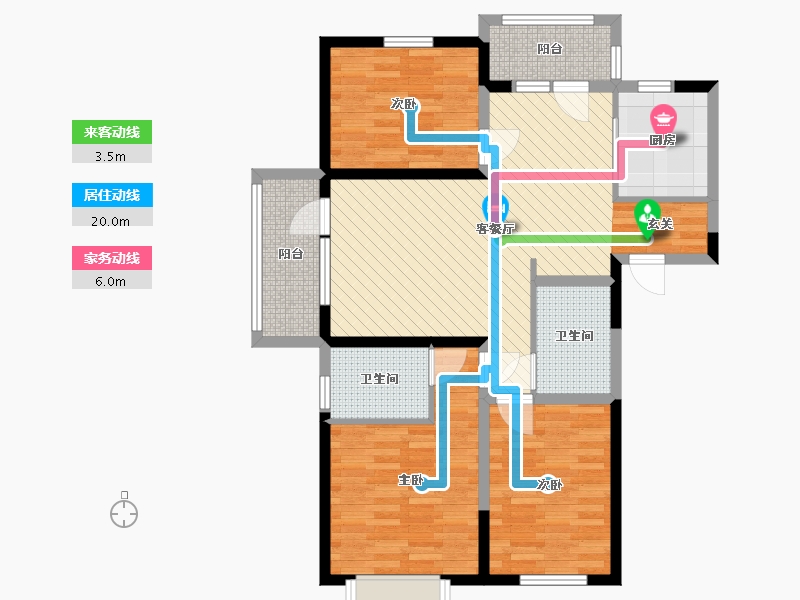 山东省-临沂市-荣盛沂河馨苑A区-93.00-户型库-动静线