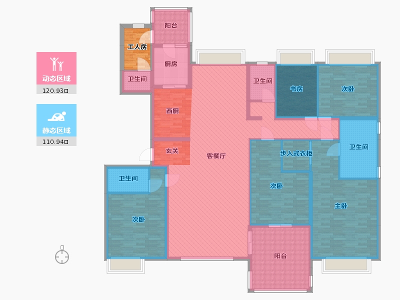 安徽省-阜阳市-临泉碧桂园-213.90-户型库-动静分区