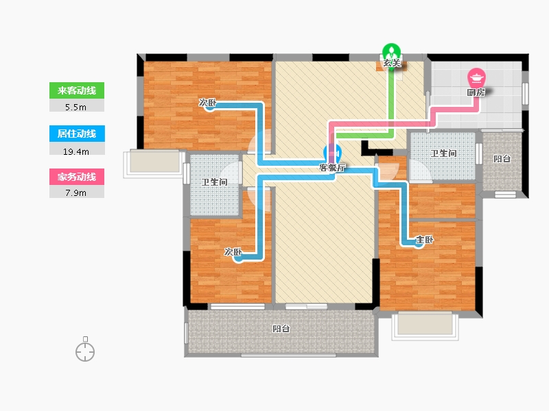 湖北省-黄冈市-浠水威尼斯世纪城-115.00-户型库-动静线