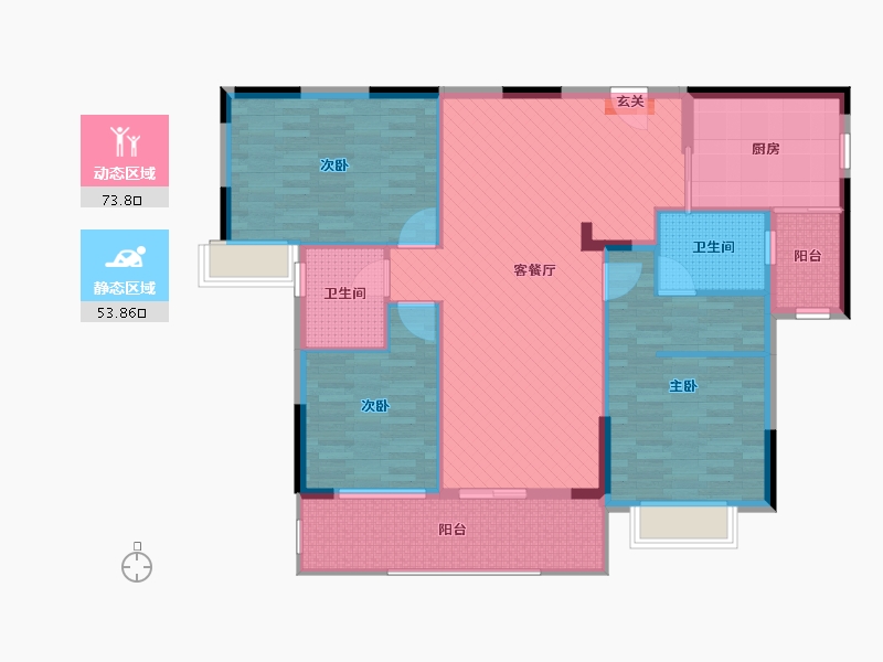 湖北省-黄冈市-浠水威尼斯世纪城-115.00-户型库-动静分区