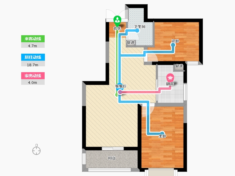 陕西省-西安市-海璟国际-62.58-户型库-动静线