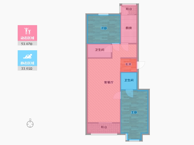 北京-北京市-西上园-77.20-户型库-动静分区