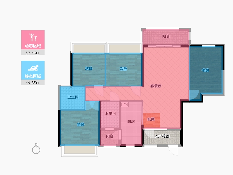 广西壮族自治区-柳州市-龙象城-98.64-户型库-动静分区