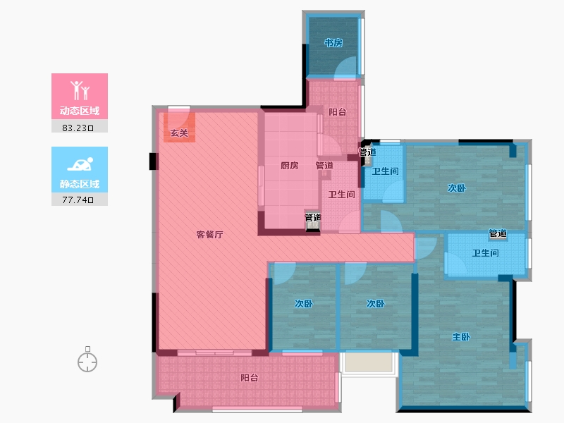 广东省-湛江市-海天一色-142.90-户型库-动静分区