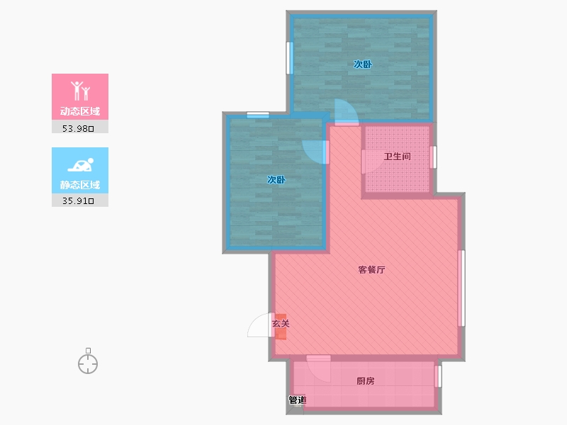 山东省-济南市-苏家小区-80.00-户型库-动静分区