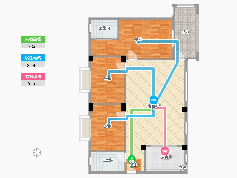 湖北省-咸宁市-君越公寓小区-120.11-户型库-动静线