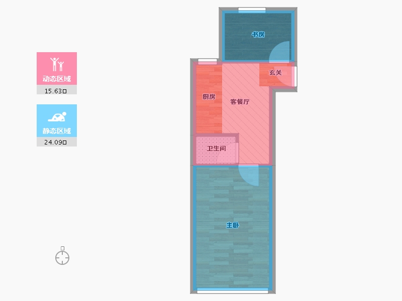 浙江省-杭州市-蚕花园永兴坊-3幢-34.87-户型库-动静分区