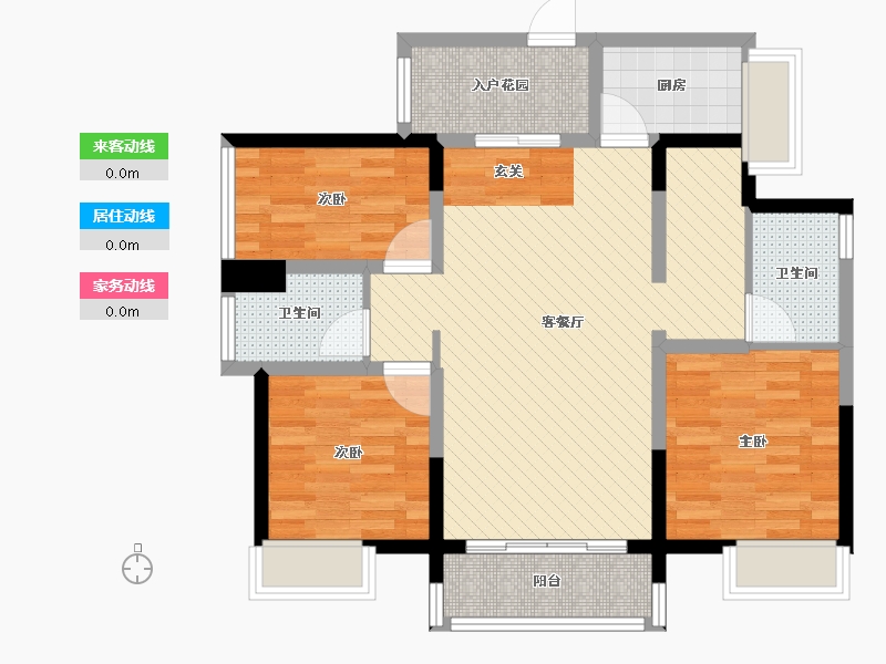 广东省-佛山市-中建灯湖领秀-81.46-户型库-动静线