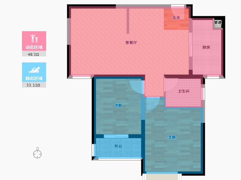 江苏省-无锡市-广晟苑-北区-72.00-户型库-动静分区