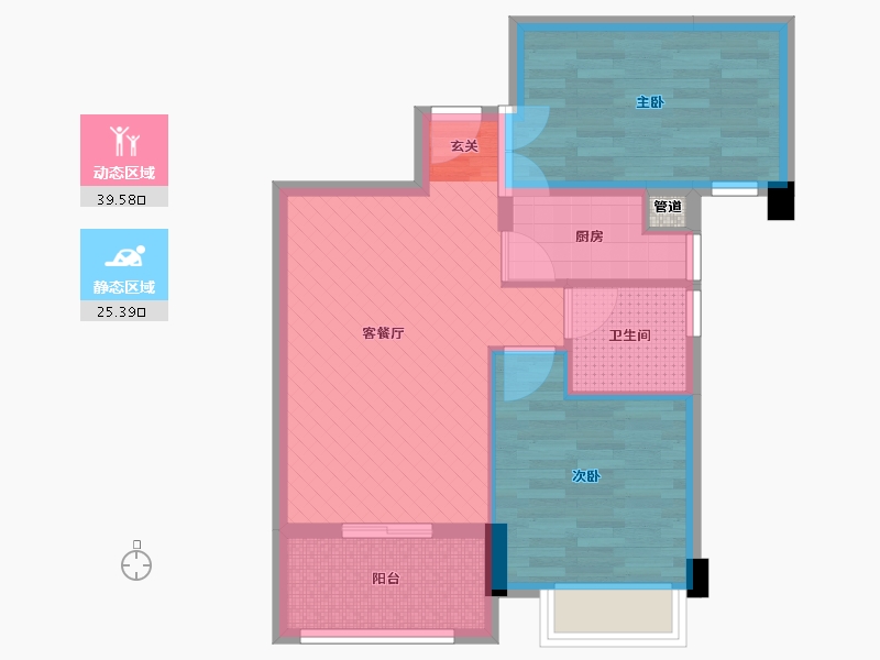 山西省-临汾市-中骏国际社区4期-57.26-户型库-动静分区