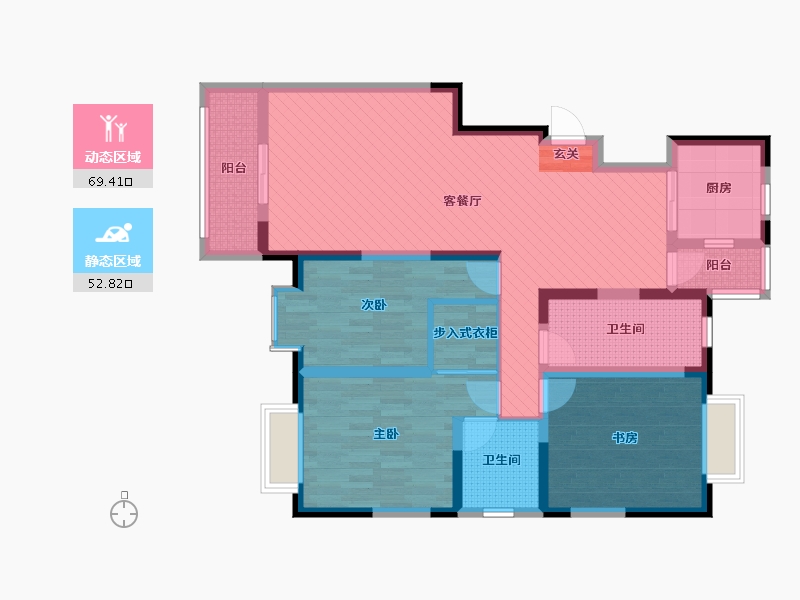 陕西省-西安市-时丰姜溪花都-106.71-户型库-动静分区